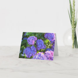 Blue and Lila Hydrangea Vielen Dank Dankeskarte
