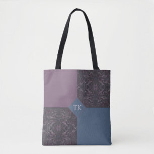 Blue and Mauve Tote Bag