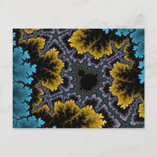 Blue and Orange Coral Postcard Postkarte