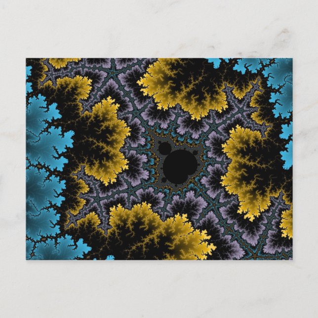 Blue and Orange Coral Postcard Postkarte (Vorderseite)