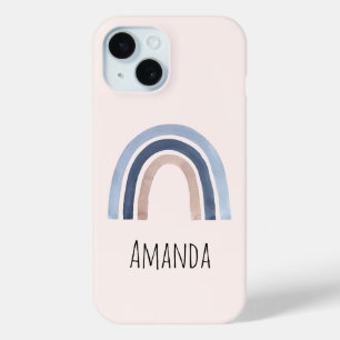 Blue and Peach Rainbow Boho Design Case-Mate iPhone Hülle