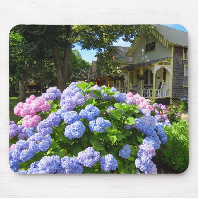 Blue and Pink Hydrangeas - Martha's Vineyard Mousepad (Vorne)