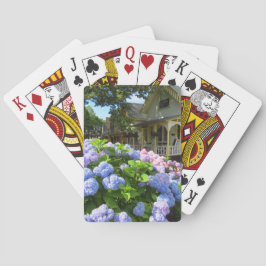 Blue and Pink Hydrangeas - Martha's Vineyard Spielkarten