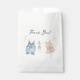 Blue and Pink Watercolor Gender Reveal  Geschenktütchen