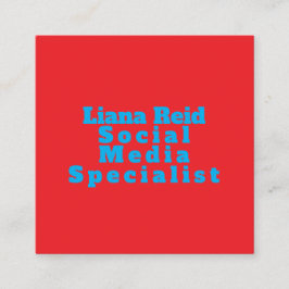 Blue and Red Business Card Quadratische Visitenkarte