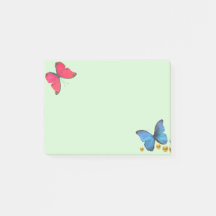 Blue and Red Butterflies & Gold Confetti Dots