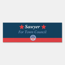 Blue and Red Campaign Yard Sign