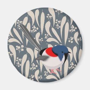 Blue and Red Fairy Wren Magnet