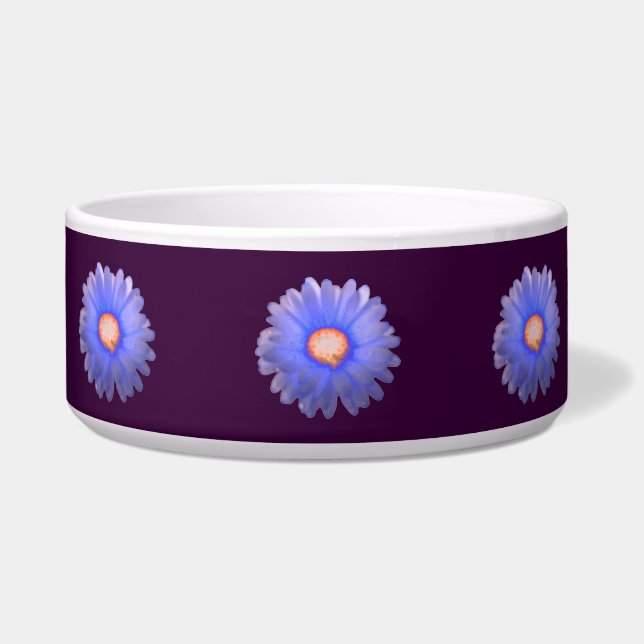 Blue and Red Marigold Dog Bowl Napf (Vorderseite)