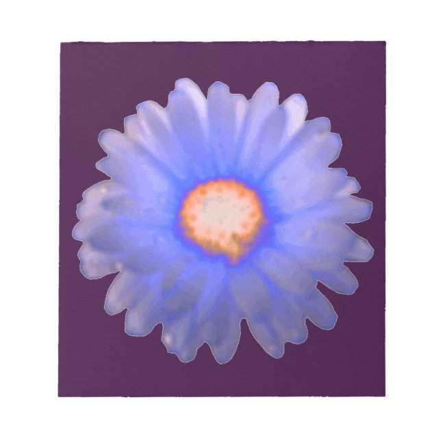 Blue and Red Marigold Notepad Notizblock (Vorderseite)
