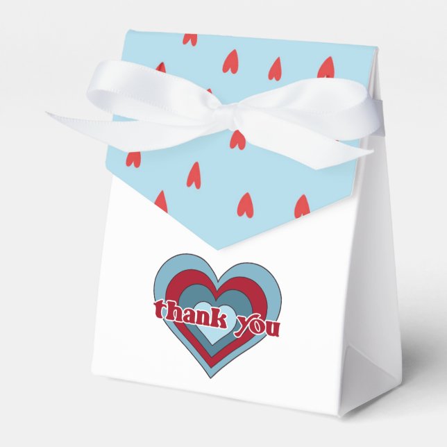 Blue and Red Valentine's Day Baby Shower Fevor Box Geschenkschachtel (Vorderseite)