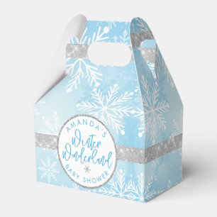 Blue and Silver Snowflake Fevor Box Geschenkschachtel