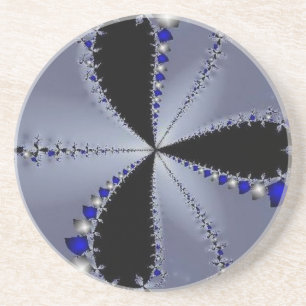 Blue and Silver Wind Mill Getränkeuntersetzer