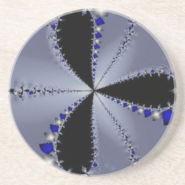 Blue and Silver Wind Mill Getränkeuntersetzer (Vorne)