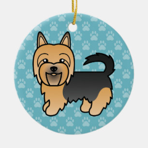 Blue and Tan Australian Terrier Dog Zeichne Blue Keramikornament