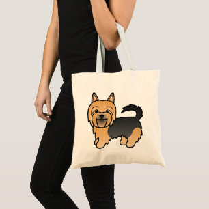 Blue And Tan Cartoon Australian Terrier Tragetasche