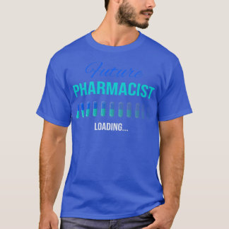 Blue and Turquoise Future Pharmaceutical Loading T-Shirt