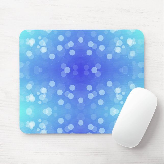 Blue and turquoise mouse pad with a bokeh pattern  mousepad (Mit Mouse)