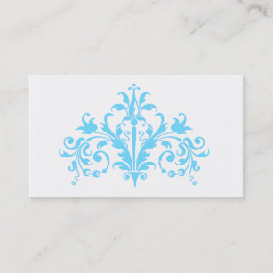 Blue and White Barock Business Card Visitenkarte