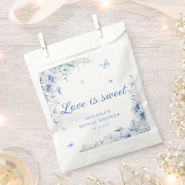 Blue and White Chinoiserie Elegantes Brautparty Geschenktütchen (Ausgeschnitten)