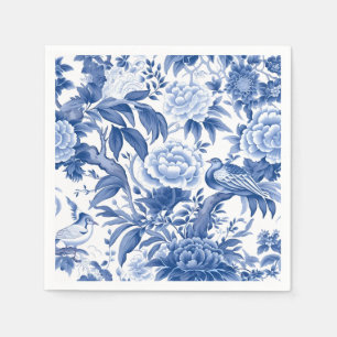 Blue and White Chinoiserie Paper Napkin Serviette