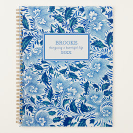 Blue and White Chinoiserie Planner Planer