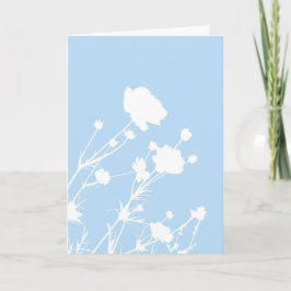Blue and White Floral Card Karte