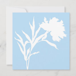 Blue and White Floral Silhouette Card Karte