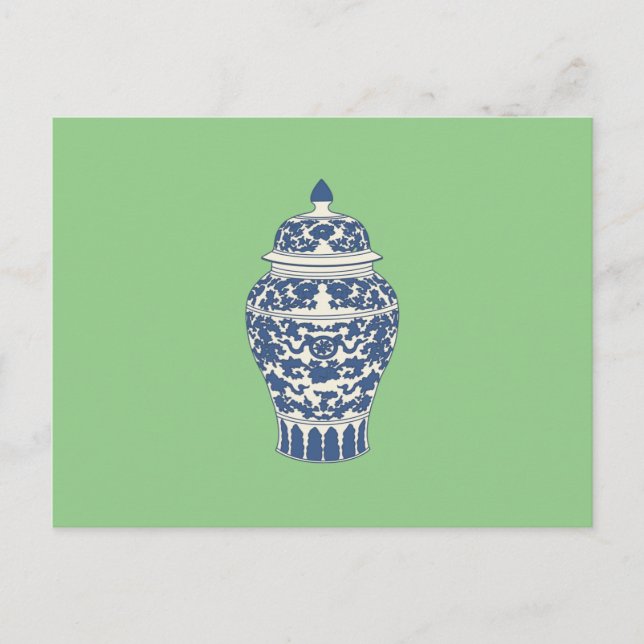 Blue and White Ginger Jar Postkarte (Vorderseite)