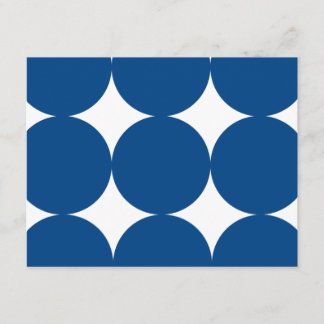 Blue and White Modern Polka Dots Wedding RSVP Card Karte