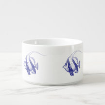 Blue and White Nautical Chili Bowl