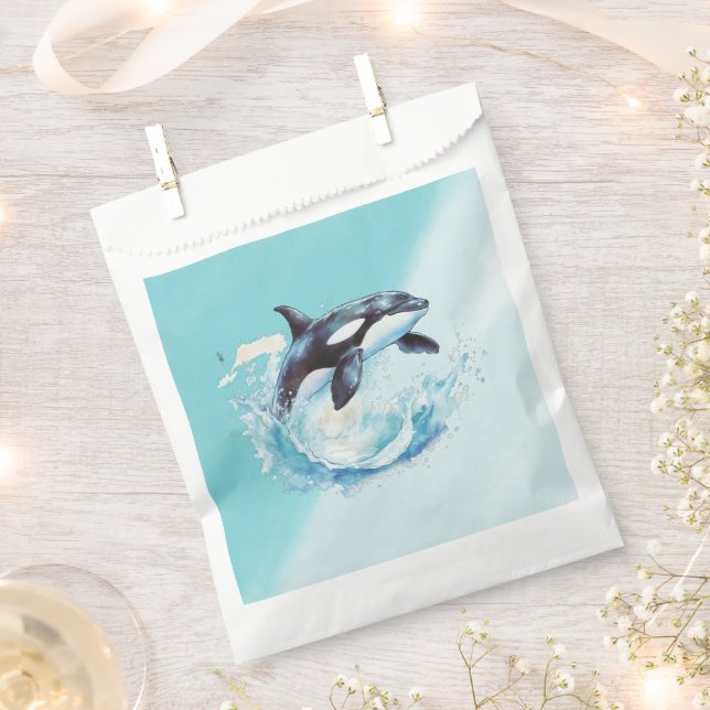 Blue and White Ocean Beach Nautical Geschenktütchen (Ausgeschnitten)