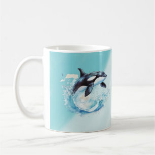 Blue and White Ocean Beach Nautical Kaffeetasse