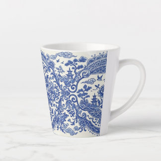 Blue and White Oriental Chinoiserie Porcelain Insp Milchtasse