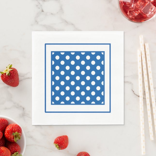 Blue And White Polka Dots  Serviette (Beispiel)