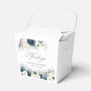 Blue and White Roses Baby Duschbox Geschenkschachtel