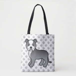 Blue and White Staffordshire Bull Terrier Dog
