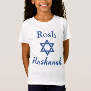 Blue and White Star von David Rosh Hashanah T-Shirt