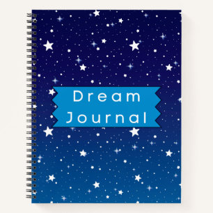 Blue and White Stars und Sky Dream Journal Notizbuch