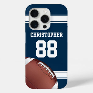Blue and White Stripes Jersey Football Case-Mate iPhone Hülle