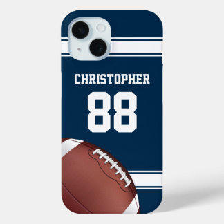 Blue and White Stripes Jersey Fußball Case-Mate iPhone Hülle