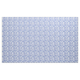 Blue and White Toile De Jouy Vintag Floral Stoff