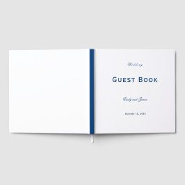 Blue and White Wedding Gästebuch
