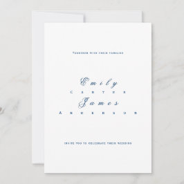 Blue and White Wedding Invitation Einladung