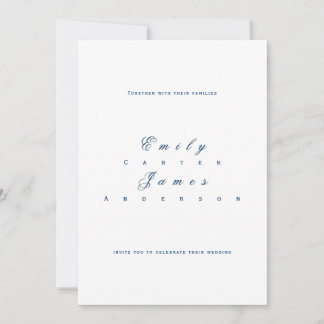Blue and White Wedding Invitation Einladung