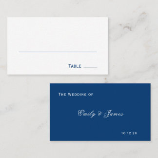 Blue and White Wedding Platzkarte