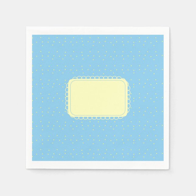 Blue and Yellow Baby Dots Serviette (Vorderseite)