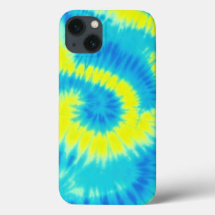 Blue and Yellow Gefärbte Krawatte Phone Case