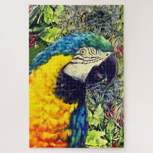 Blue and yellow macaw puzzle