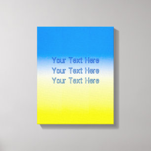 Blue and Yellow Ukraine Inspirierter benutzerdefin Leinwanddruck